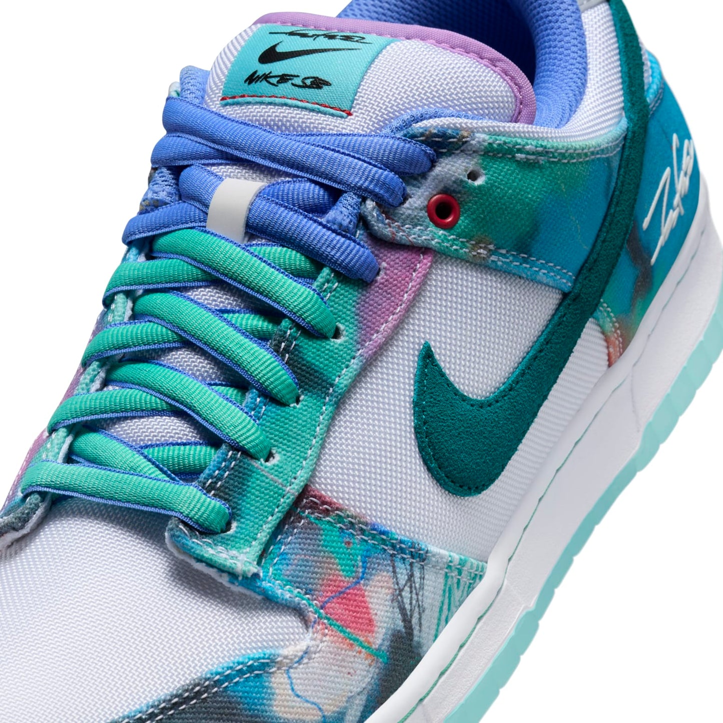 Nike x Futura Laboratories SB Dunk Low “Bleached Aqua”