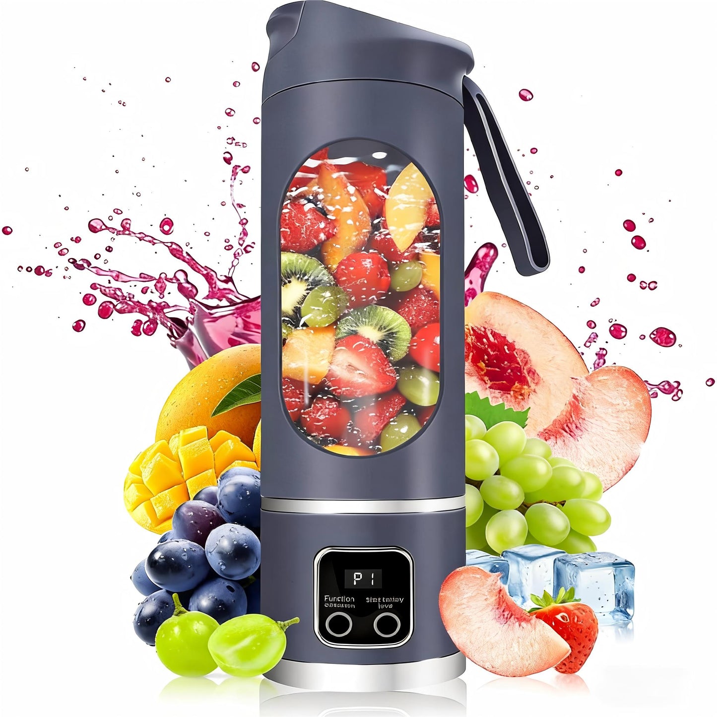 Portable Blender Personal Electric USB,Compact for Smoothies Portable juicer Shakes and Smoothies Blender,Baby Food Leak Proof Design Small Blenders,Mixing,Compact、Convenient and Versatile On-The-Go - Perfect Travel, Back To School & Gym Practical Gift