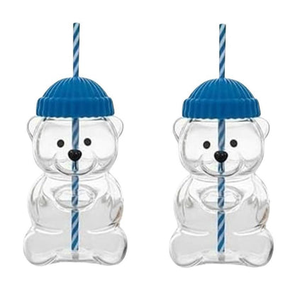 Viral Bearista Cold Cup for 2026 Holiday Collection Nostalgia Cute Bear Cup With Striped Straw 20oz High-Quality Glass Tumbler for Smoothies Boba & Beverage  Iced Coffee Glass Gifts colorful glass cup practical gift