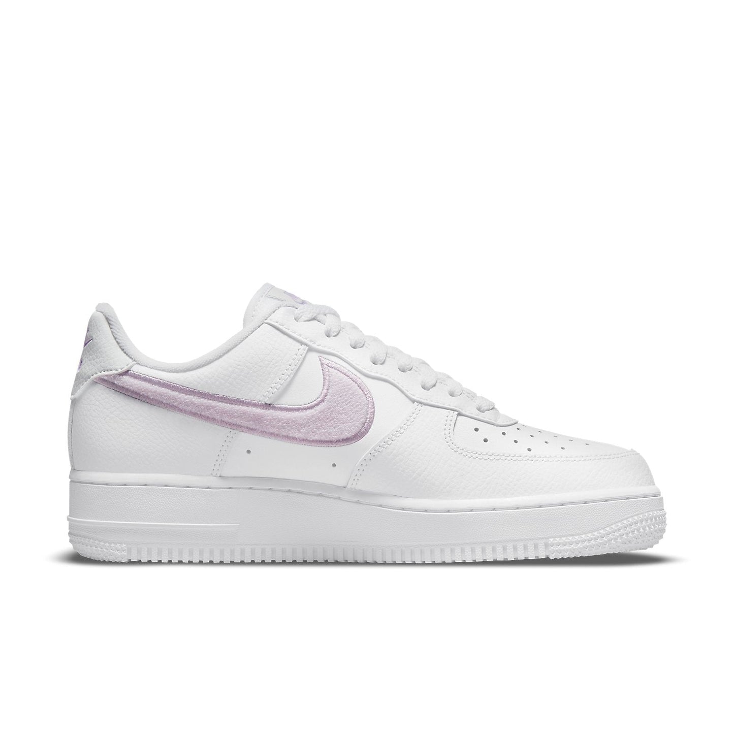 Nike Air Force 1 “07 Essential “Chenille Swoosh – White Lilac”