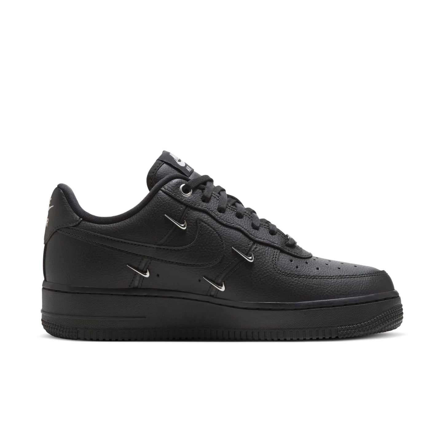 Nike Air Force 1 Low “Black Silver Mini Swoosh”
