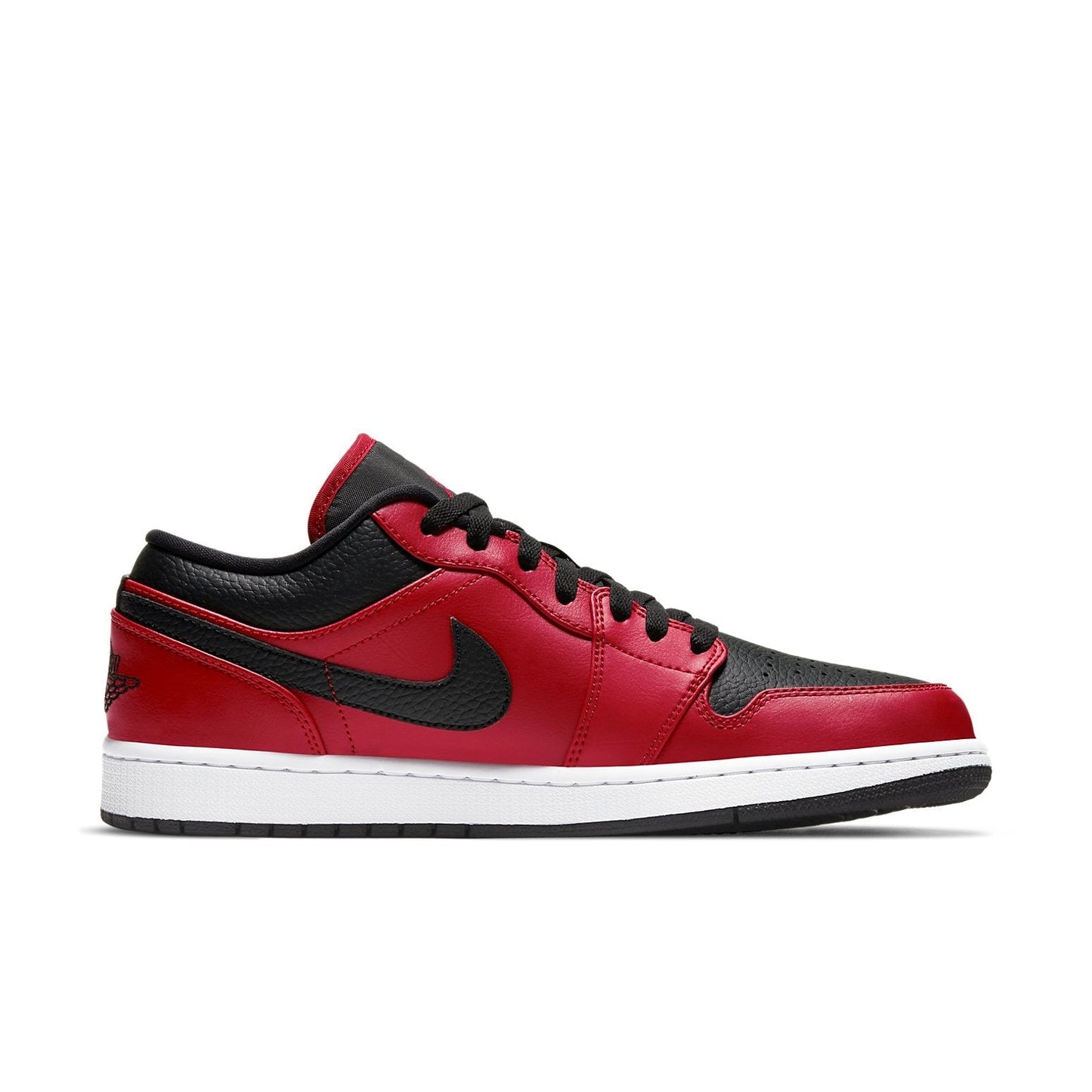 Air Jordan 1 Low “Reverse Bred Pebbled Swoosh”