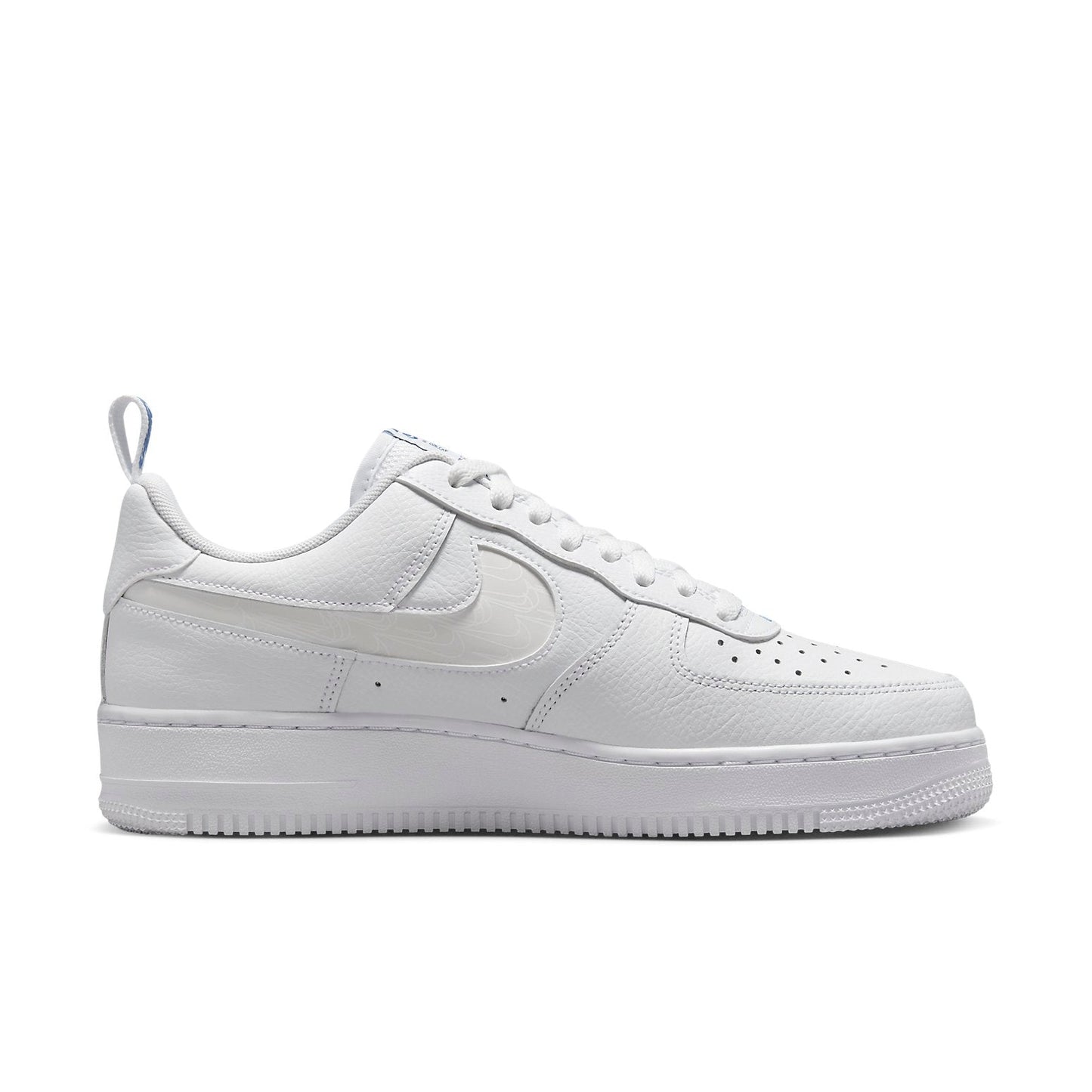 Nike Air Force 1 Low Cut Out “Reflective Swoosh White Blue”