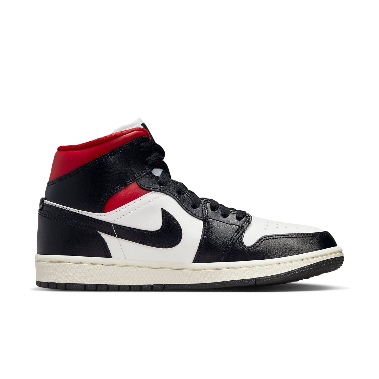 Air Jordan 1 Mid “Black Sail Gym Red”