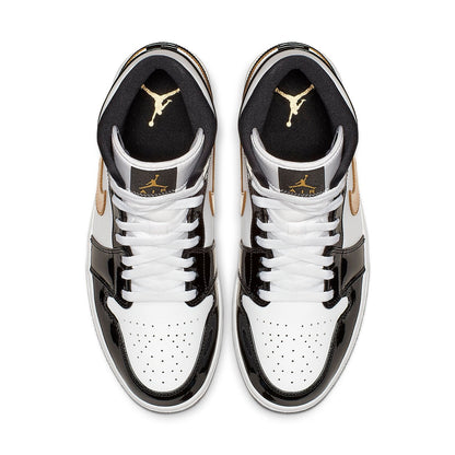 Air Jordan 1 Mid Patent “Black Gold”