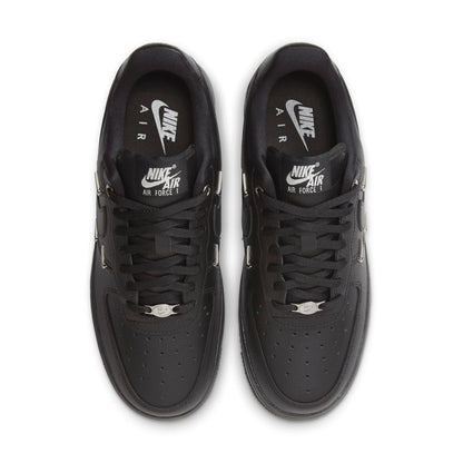Nike Air Force 1 Low “Black Silver Mini Swoosh”