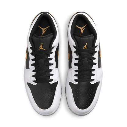 Air Jordan 1 Low “White Black Metallic Gold Swoosh”