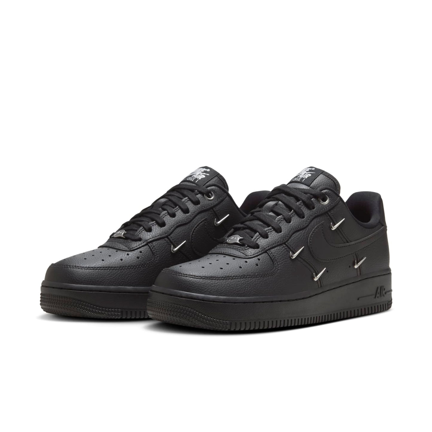 Nike Air Force 1 Low “Black Silver Mini Swoosh”