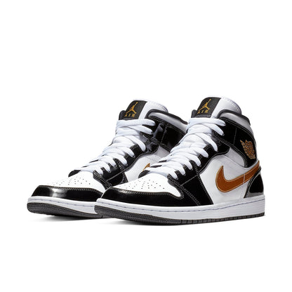 Air Jordan 1 Mid Patent “Black Gold”