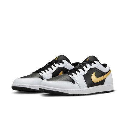 Air Jordan 1 Low “White Black Metallic Gold Swoosh”