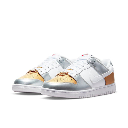 Nike Dunk Low SE “Silver Gold Metallic”