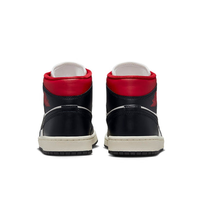 Air Jordan 1 Mid “Black Sail Gym Red”