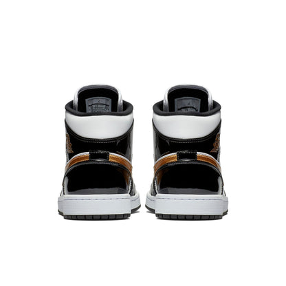 Air Jordan 1 Mid Patent “Black Gold”