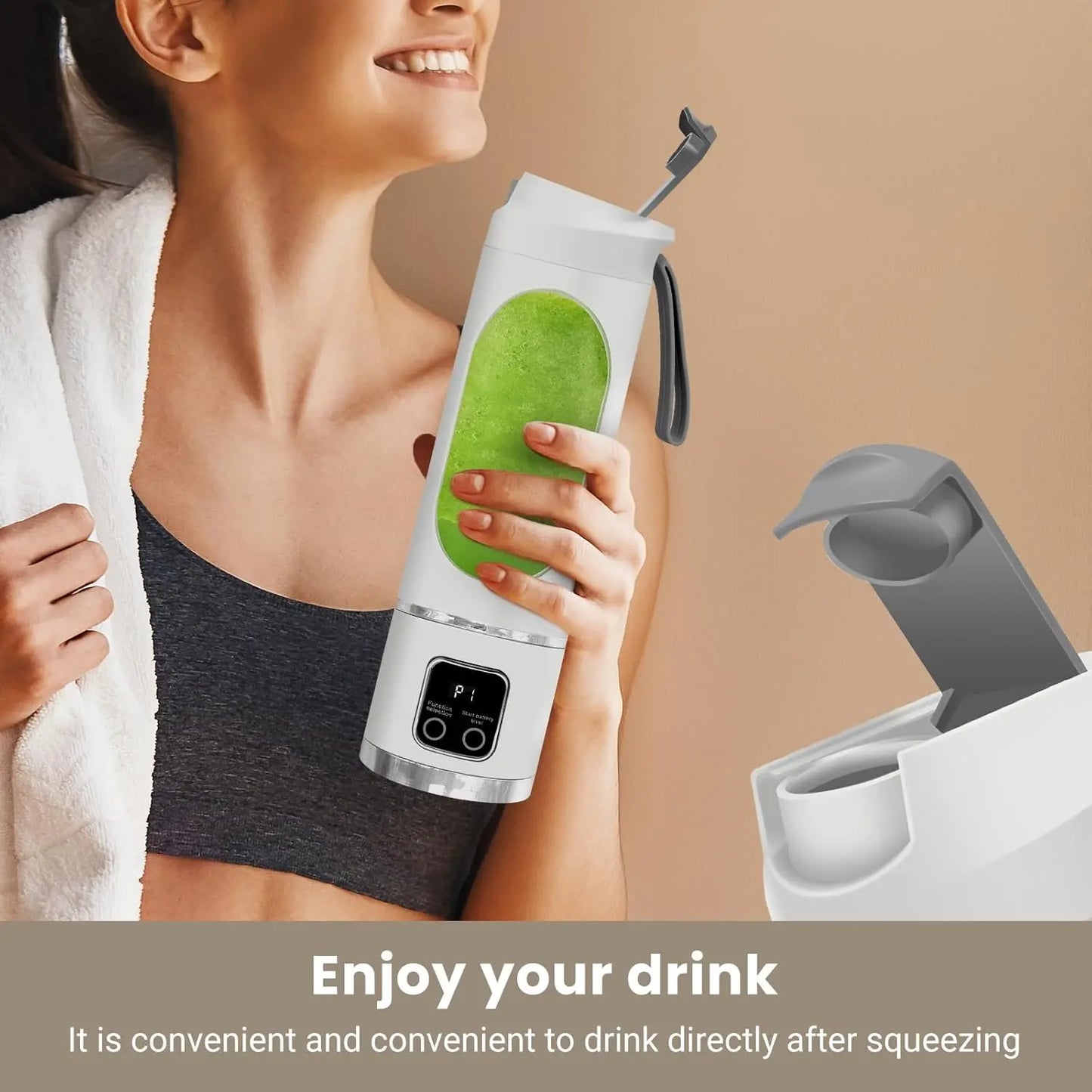 Portable Blender Personal Electric USB，Compact for Smoothies Portable juicer Shakes and Smoothies Blender，Baby Food Leak Proof Design Small Blenders，Mixing，Compact、Convenient and Versatile On-The-Go - Perfect Travel, Back To School & Gym Practical Gift