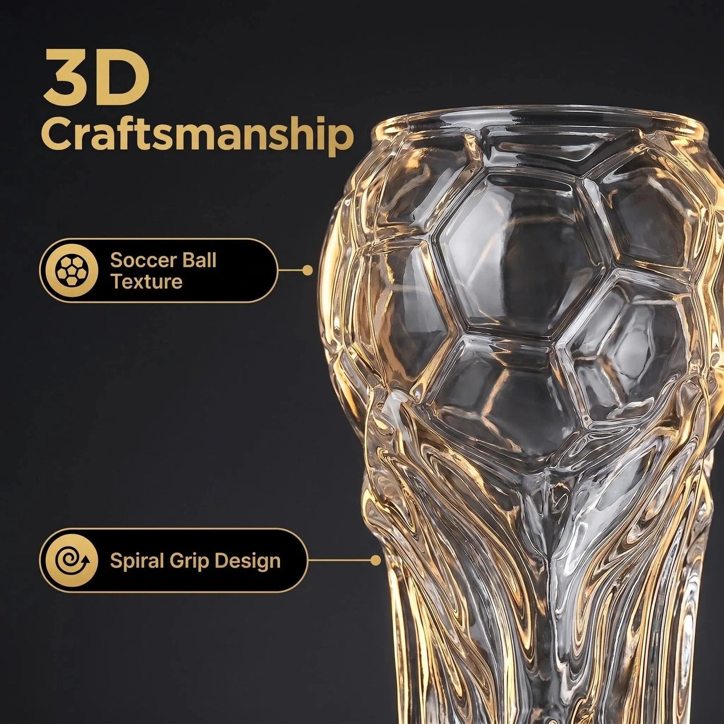 Beer Glass, 800/600ml Soccer Cup Shaped Drinking Cup for Viewing Parties, Suitable for Game Days, Parties, and Event Gatherings, Gift for Father