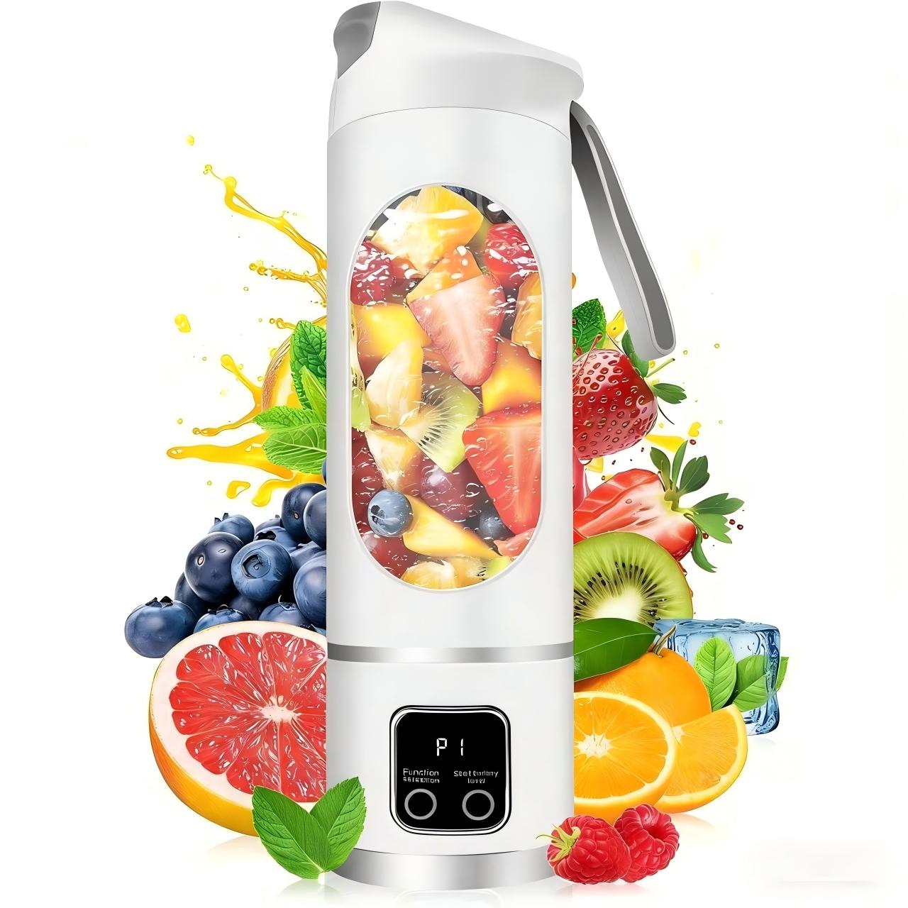 Portable Blender Personal Electric USB，Compact for Smoothies Portable juicer Shakes and Smoothies Blender，Baby Food Leak Proof Design Small Blenders，Mixing，Compact、Convenient and Versatile On-The-Go - Perfect Travel, Back To School & Gym Practical Gift