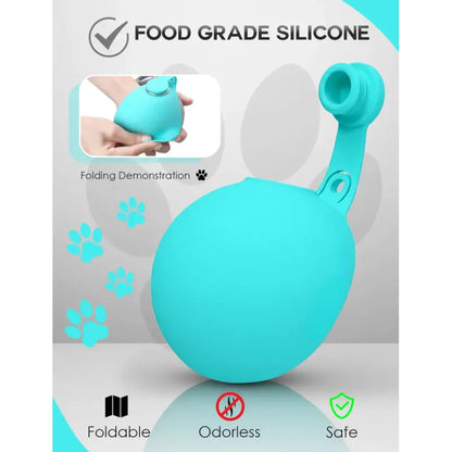 Stainless Steel Pet Water Bottle with Drinking Basin - 285ml Leak-Proof Mess-Free Travel Bottle for Dogs, Perfect for Walks & Road Trips, Mess-Free Water Bottles