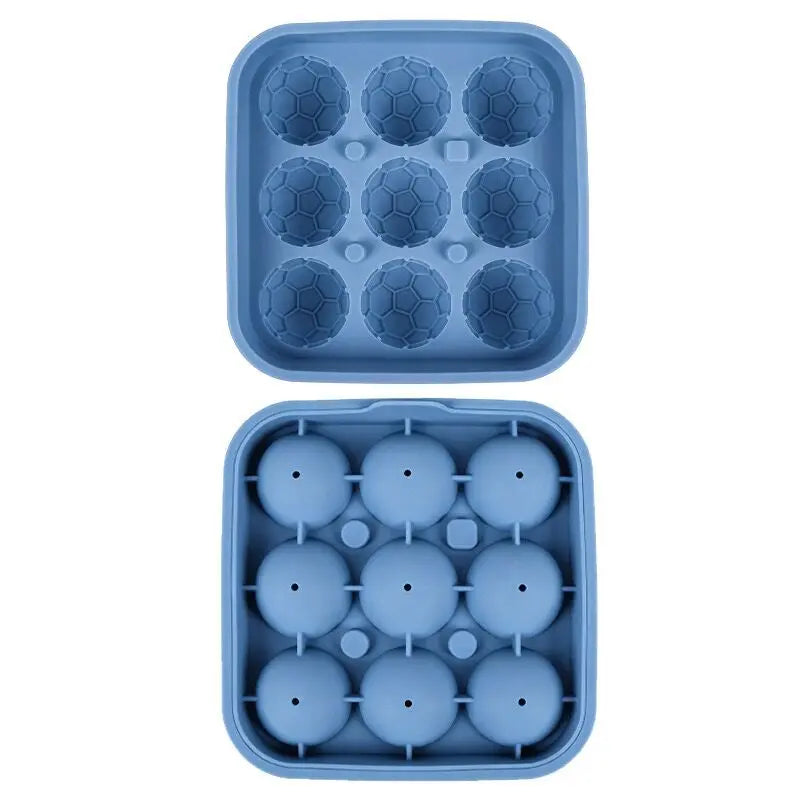 Soccer Ball Ice Cube Tray – Food-Grade Silicone, BPA-Free, Slow-Melting Ice Balls for Whiskey, Cocktails, Juice & Drinks