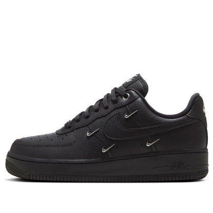 Nike Air Force 1 Low “Black Silver Mini Swoosh”