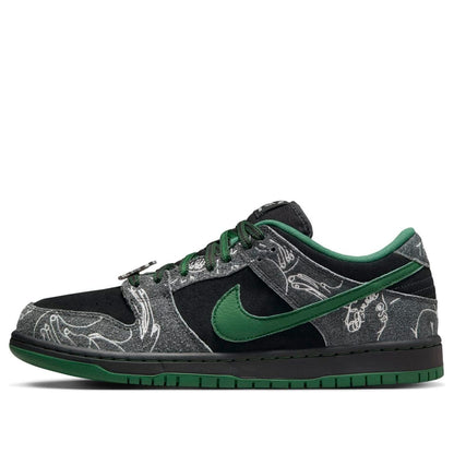 Nike x There Skateboard SB Dunk Low Pro “Anthracite Gorge Green”