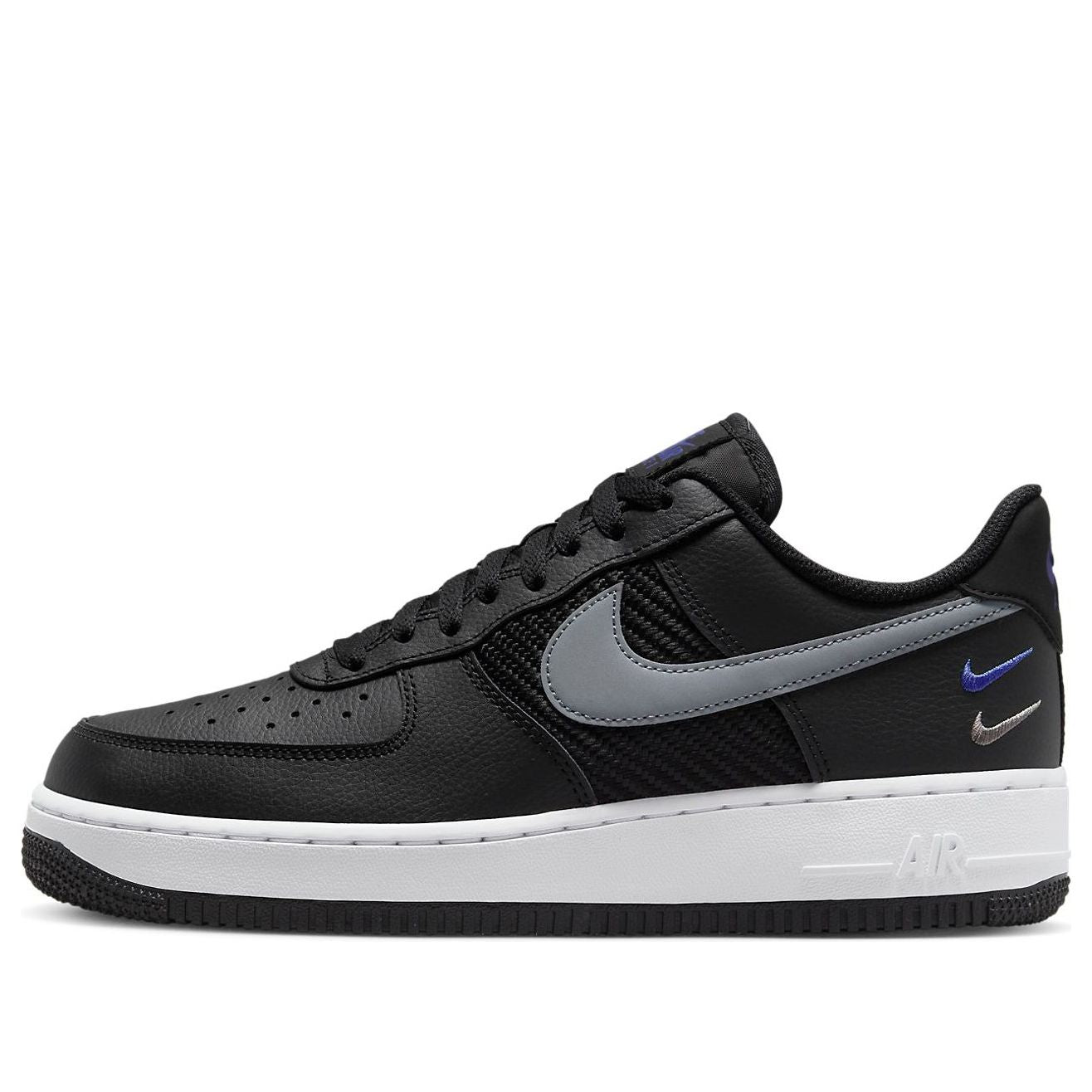Nike Air Force 1 Low “07 “Double Swoosh Black Racer Blue”