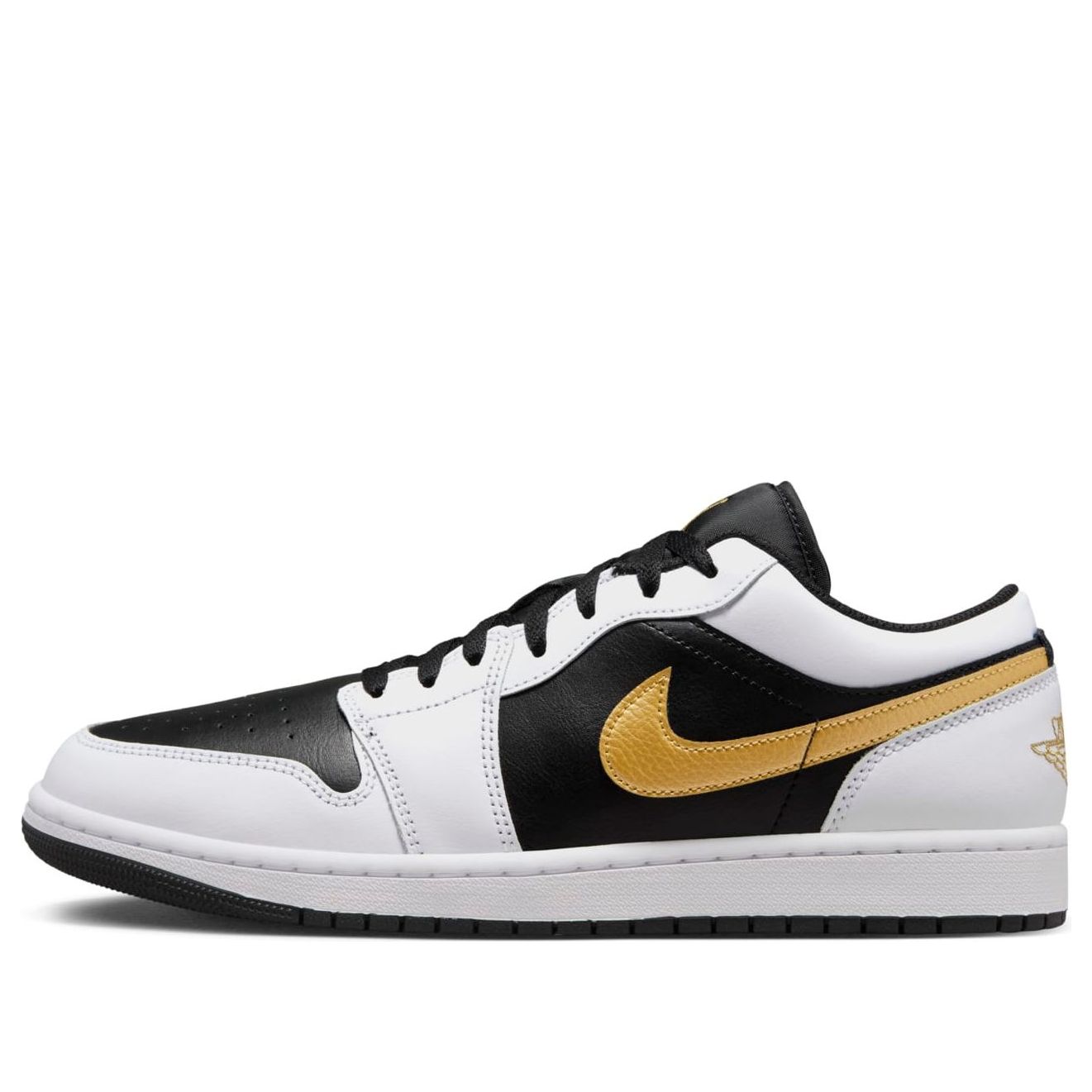 Air Jordan 1 Low “White Black Metallic Gold Swoosh”