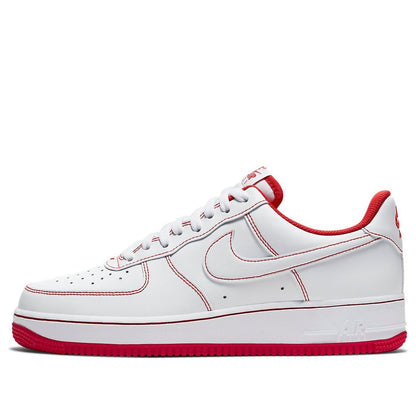 Nike Air Force 1 “07 “Contrast Stitch – White University Red”