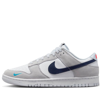 Nike Dunk Low “Mini Swoosh – White Grey Navy Aqua”